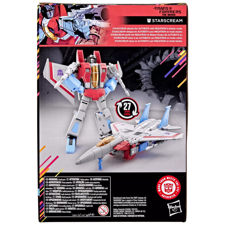 Hasbro - « Transformers » (la película) - STARSCREAM, clase Voyager - Colección Studio Series MTMTE