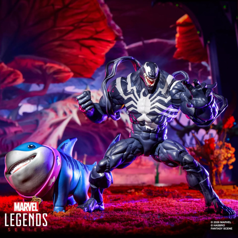 Hasbro Marvel Legends Serie Gamerverse - Venom y Jeff, el tiburón terrestre - Marvel Rivals