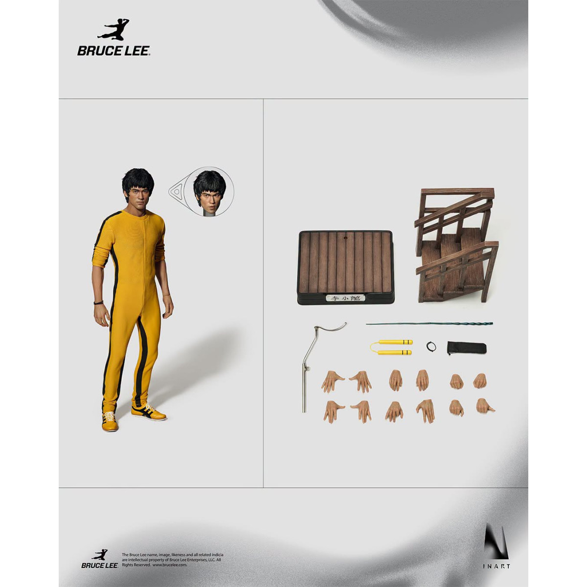 INART - Figura coleccionable 1/6 de « Bruce Lee » (mono amarillo) - El juego de la muerte