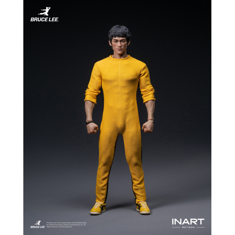 INART - Bruce Lee (Mono amarillo) Figura de acción a escala 1/12 - El juego de la muerte