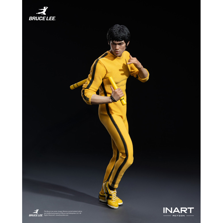 INART - Bruce Lee (Mono amarillo) Figura de acción a escala 1/12 - El juego de la muerte