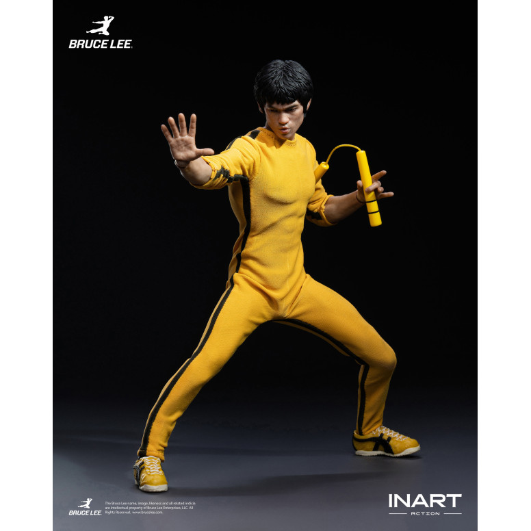 INART - Bruce Lee (Mono amarillo) Figura de acción a escala 1/12 - El juego de la muerte
