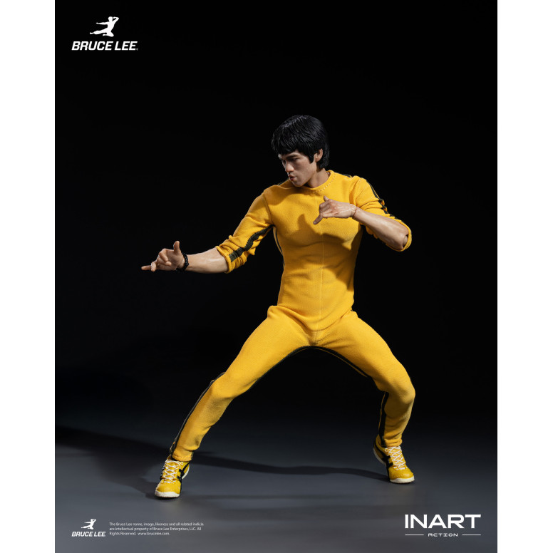 INART - Bruce Lee (Mono amarillo) Figura de acción a escala 1/12 - El juego de la muerte