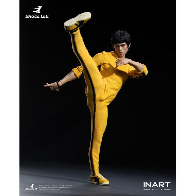 INART - Bruce Lee (Mono amarillo) Figura de acción a escala 1/12 - El juego de la muerte