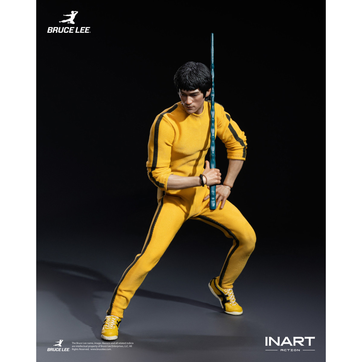 INART - Bruce Lee (Mono amarillo) Figura de acción a escala 1/12 - El juego de la muerte