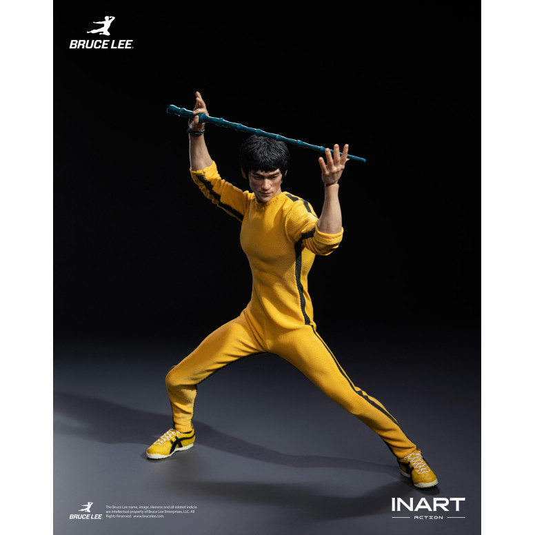 INART - Bruce Lee (Mono amarillo) Figura de acción a escala 1/12 - El juego de la muerte