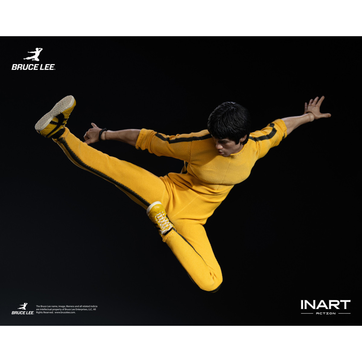 INART - Bruce Lee (Mono amarillo) Figura de acción a escala 1/12 - El juego de la muerte