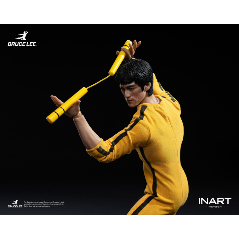 INART - Bruce Lee (Mono amarillo) Figura de acción a escala 1/12 - El juego de la muerte