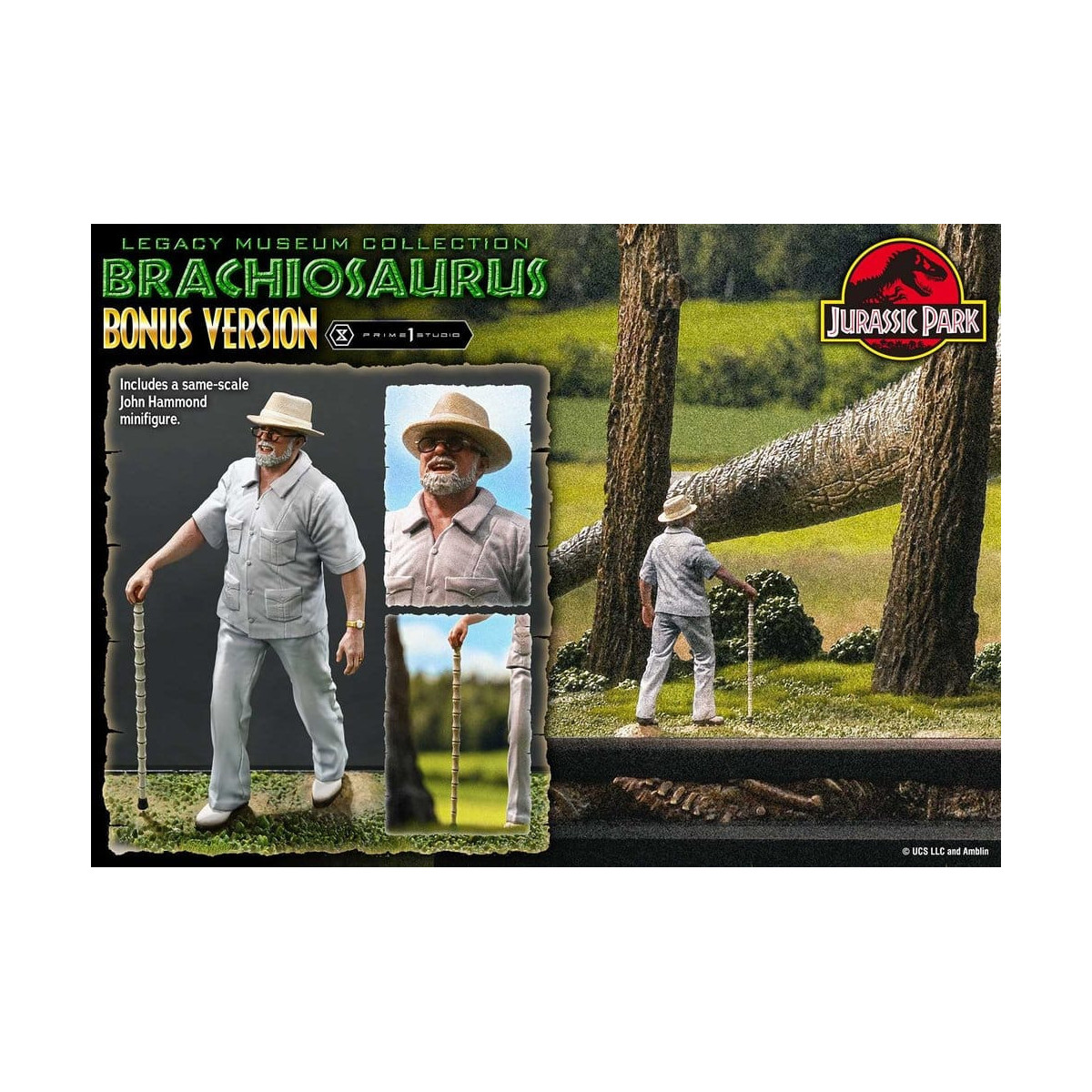 Prime 1 Studio - Jurassic Park - Colección del Brachiosaurus del Legacy Museum 1/15