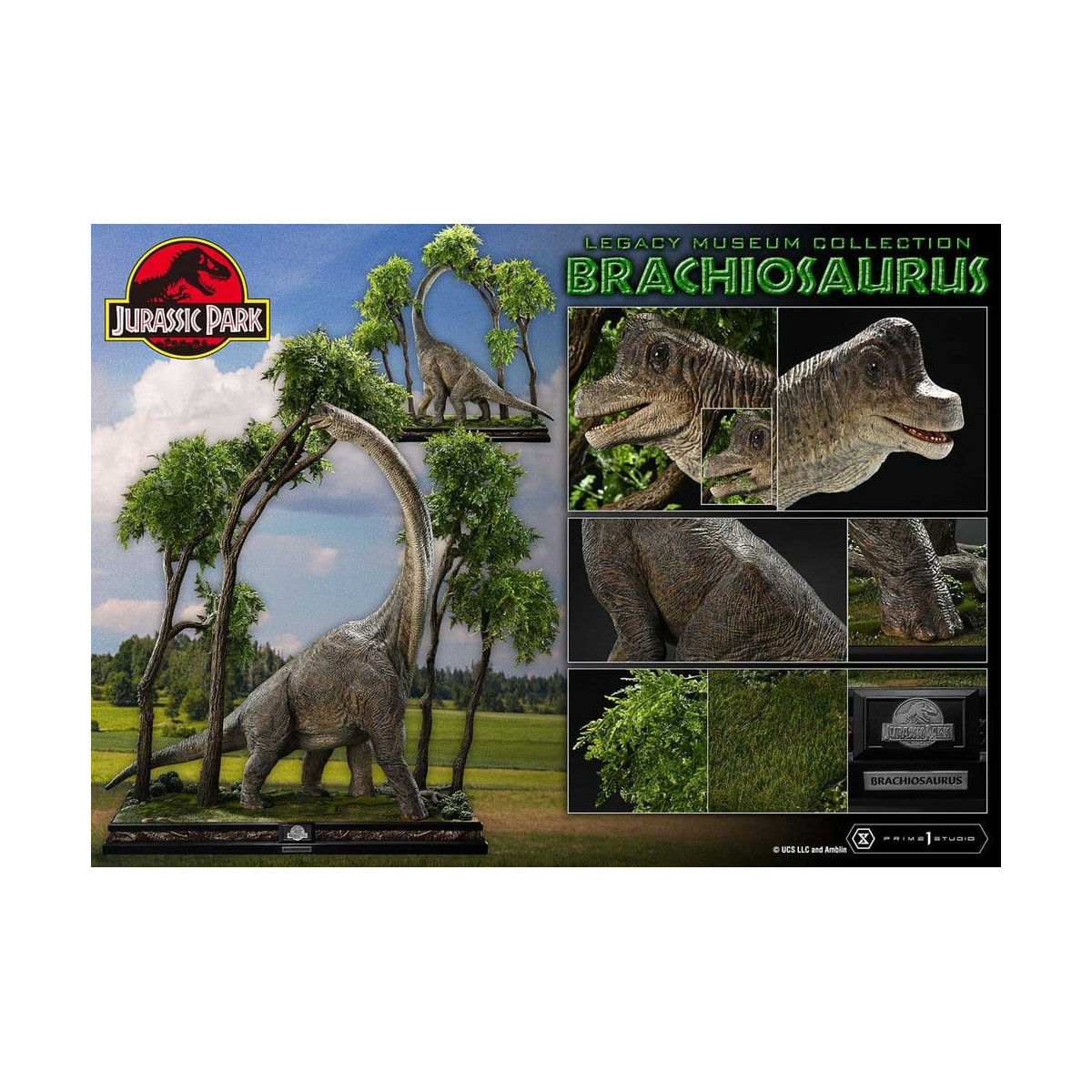 Prime 1 Studio - Jurassic Park - Colección del Brachiosaurus del Legacy Museum 1/15