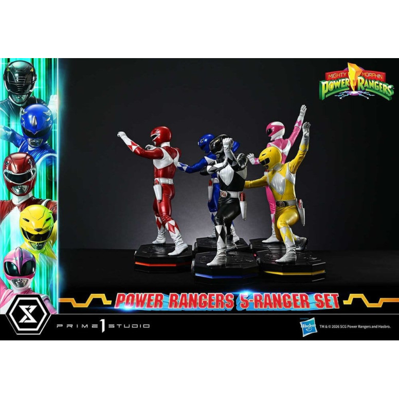 Prime 1 Studio - Mighty Morphin Power Rangers, Premium Masterline, juego de 5 figuras a escala 1/4, versión Deluxe