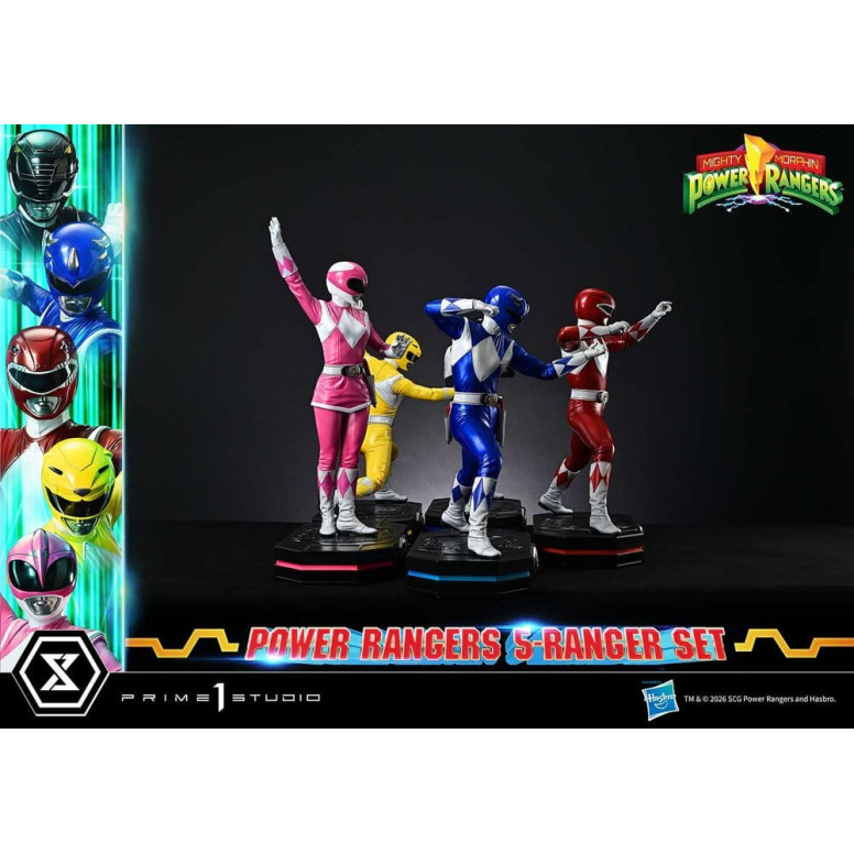 Prime 1 Studio - Mighty Morphin Power Rangers, Premium Masterline, juego de 5 figuras a escala 1/4, versión Deluxe