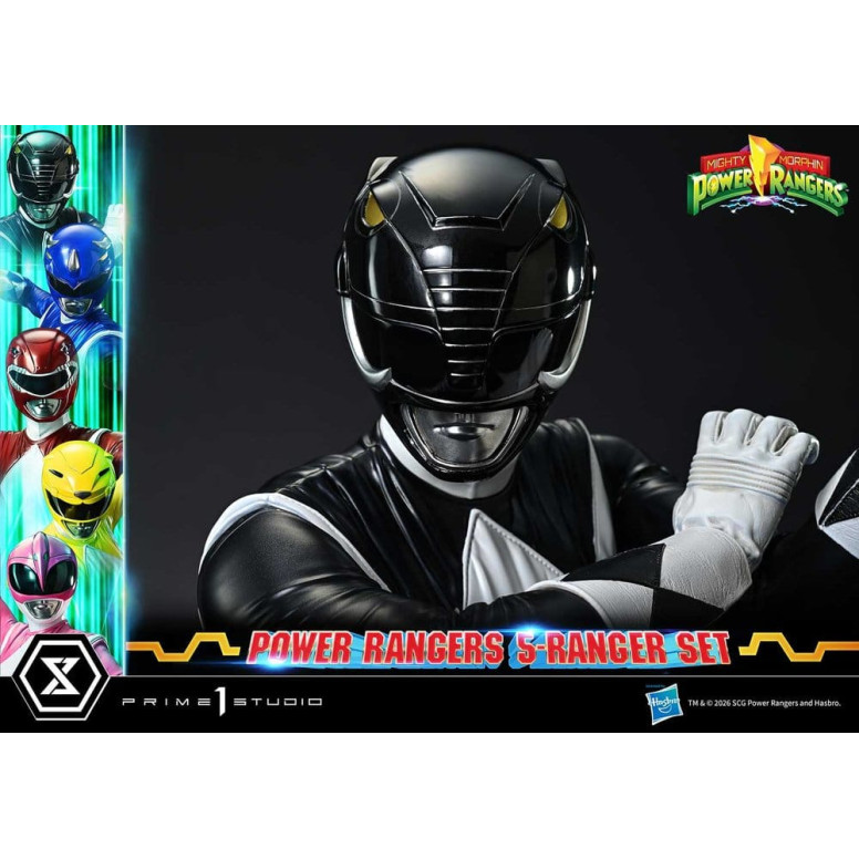 Prime 1 Studio - Mighty Morphin Power Rangers, Premium Masterline, juego de 5 figuras a escala 1/4, versión Deluxe