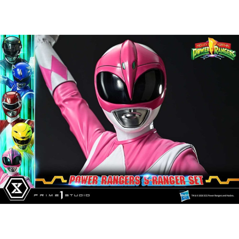 Prime 1 Studio - Mighty Morphin Power Rangers, Premium Masterline, juego de 5 figuras a escala 1/4, versión Deluxe