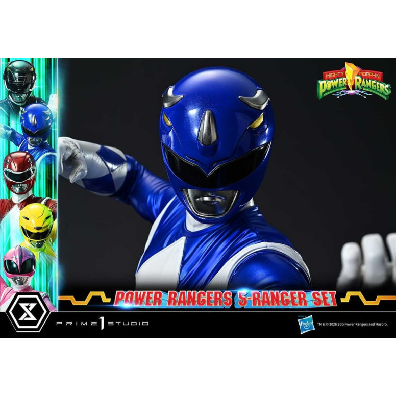 Prime 1 Studio - Mighty Morphin Power Rangers, Premium Masterline, juego de 5 figuras a escala 1/4, versión Deluxe