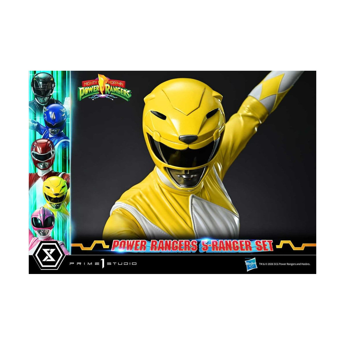 Prime 1 Studio - Mighty Morphin Power Rangers, Premium Masterline, juego de 5 figuras a escala 1/4, versión Deluxe