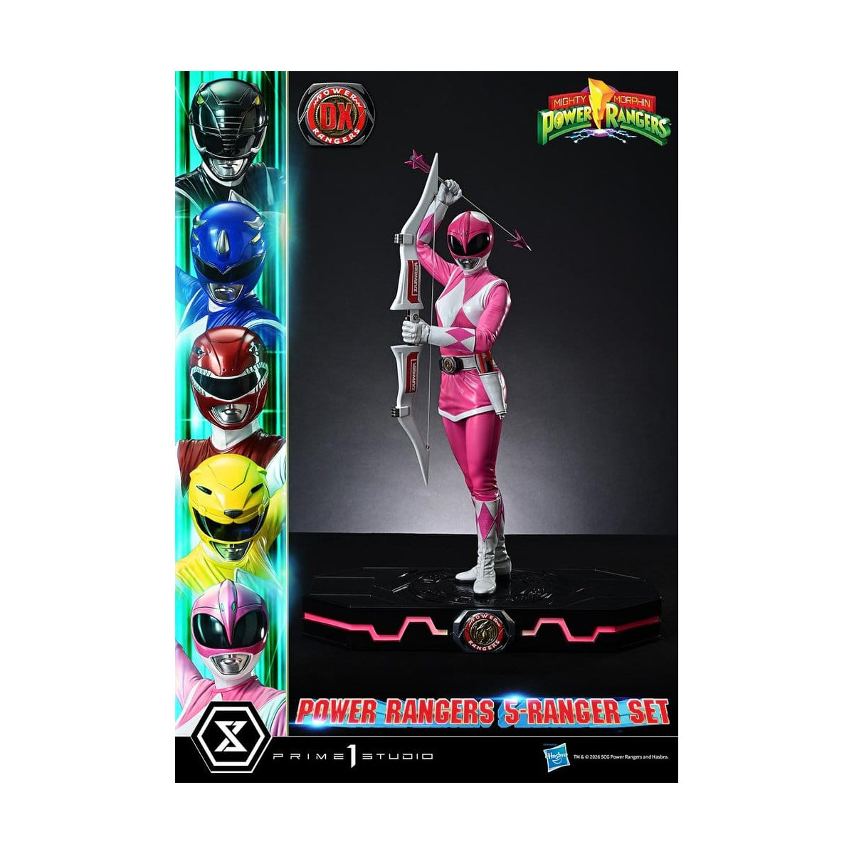Prime 1 Studio - Mighty Morphin Power Rangers, Premium Masterline, juego de 5 figuras a escala 1/4, versión Deluxe