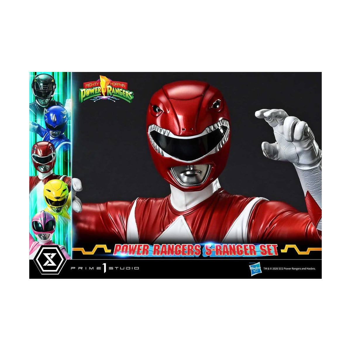 Prime 1 Studio - Mighty Morphin Power Rangers, Premium Masterline, juego de 5 figuras a escala 1/4, versión Deluxe