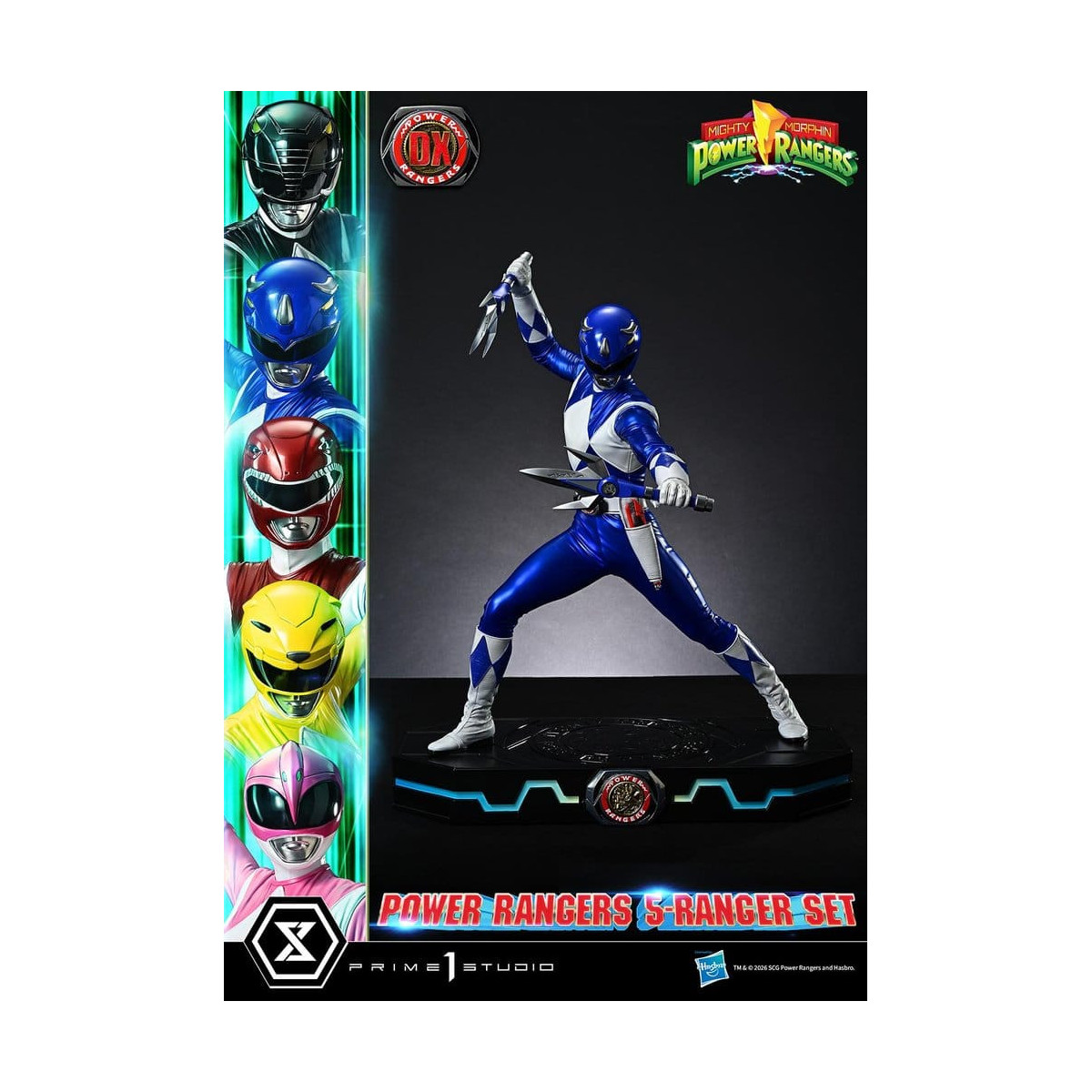 Prime 1 Studio - Mighty Morphin Power Rangers, Premium Masterline, juego de 5 figuras a escala 1/4, versión Deluxe
