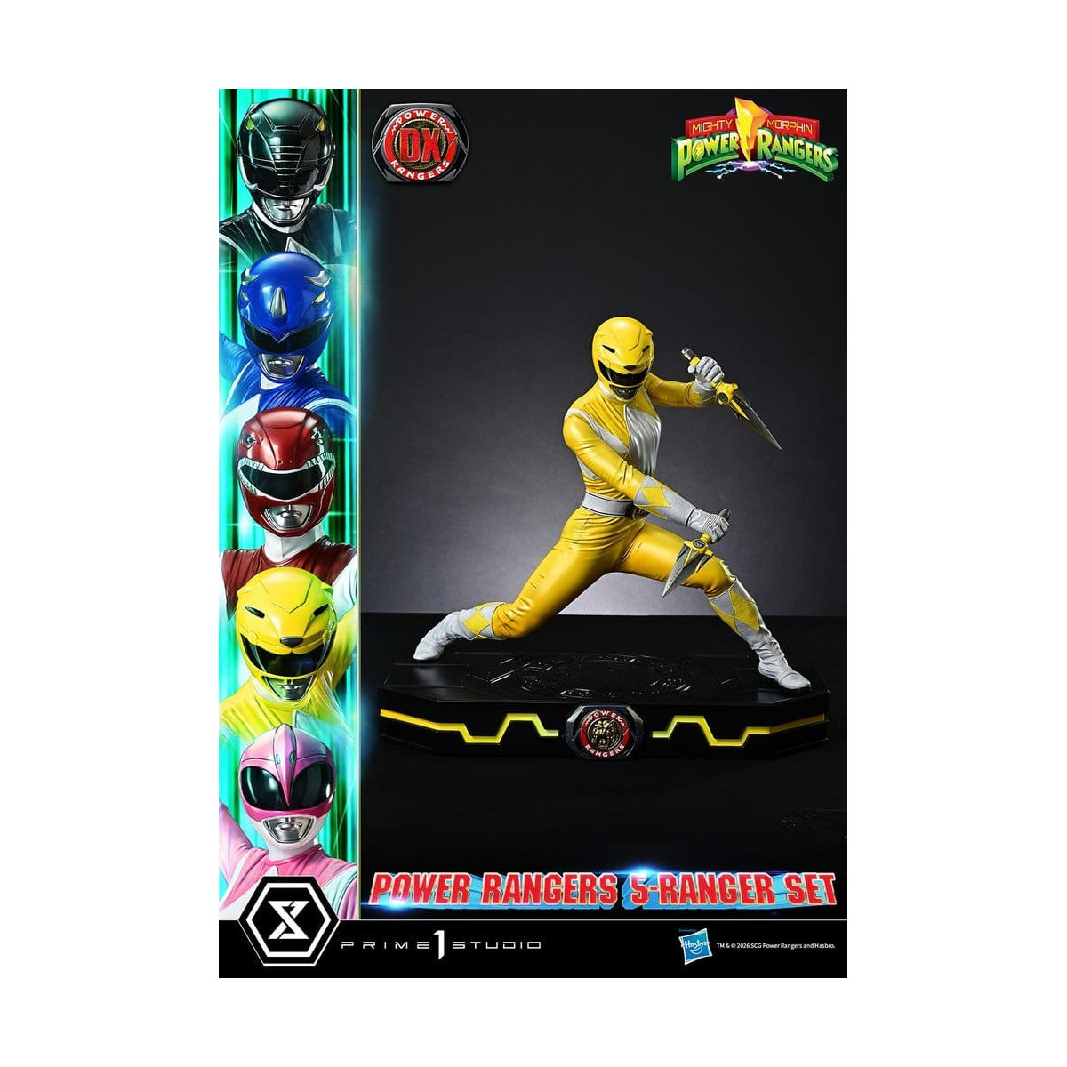Prime 1 Studio - Mighty Morphin Power Rangers, Premium Masterline, juego de 5 figuras a escala 1/4, versión Deluxe