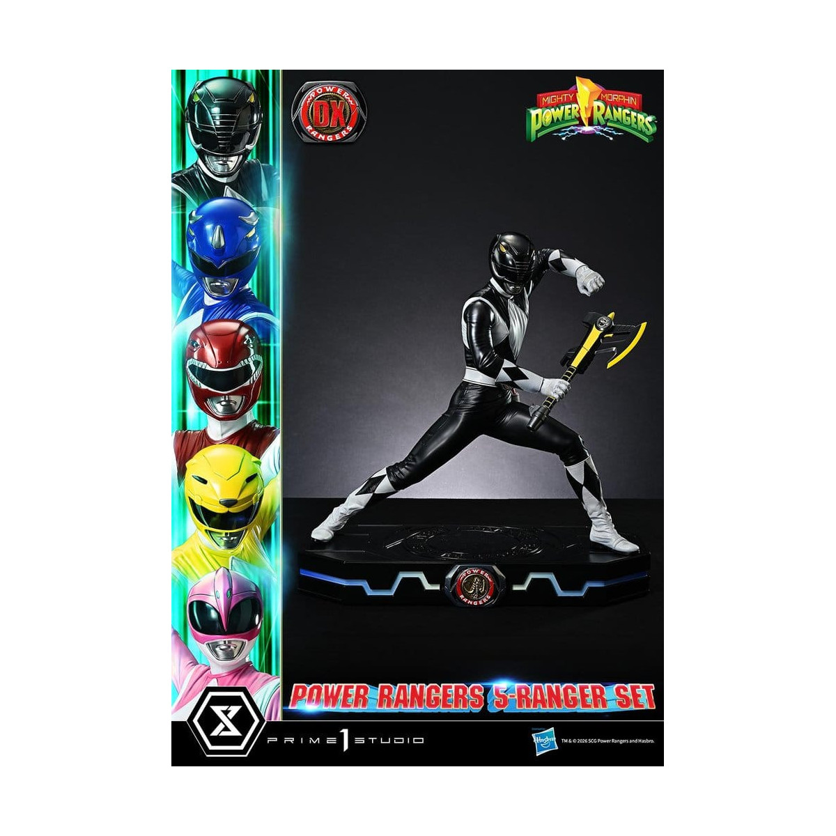 Prime 1 Studio - Mighty Morphin Power Rangers, Premium Masterline, juego de 5 figuras a escala 1/4, versión Deluxe