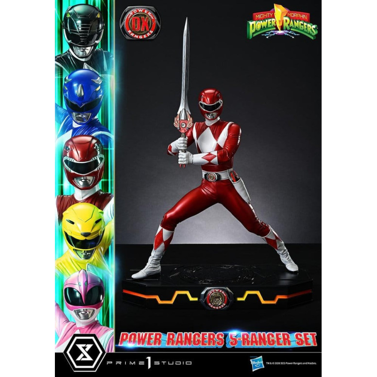 Prime 1 Studio - Mighty Morphin Power Rangers, Premium Masterline, juego de 5 figuras a escala 1/4, versión Deluxe