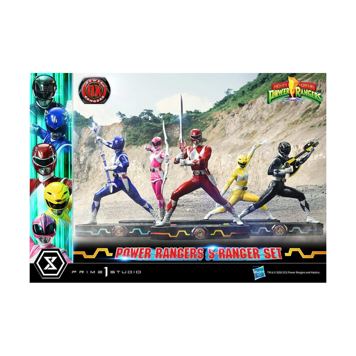 Prime 1 Studio - Mighty Morphin Power Rangers, Premium Masterline, juego de 5 figuras a escala 1/4, versión Deluxe