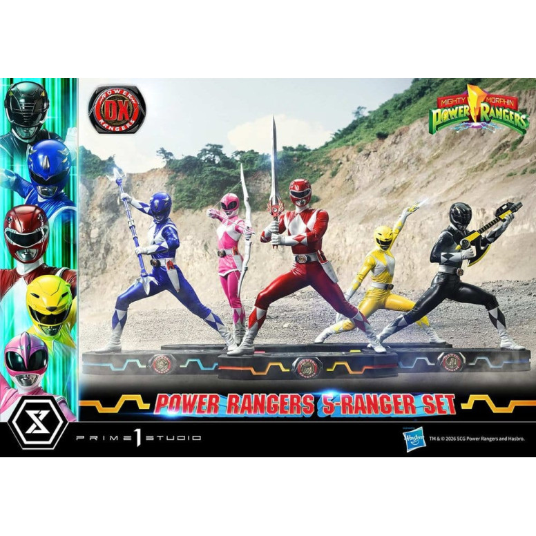 Prime 1 Studio - Mighty Morphin Power Rangers, Premium Masterline, juego de 5 figuras a escala 1/4, versión Deluxe