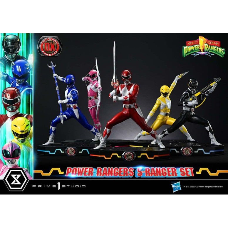 Prime 1 Studio - Mighty Morphin Power Rangers, Premium Masterline, juego de 5 figuras a escala 1/4, versión Deluxe