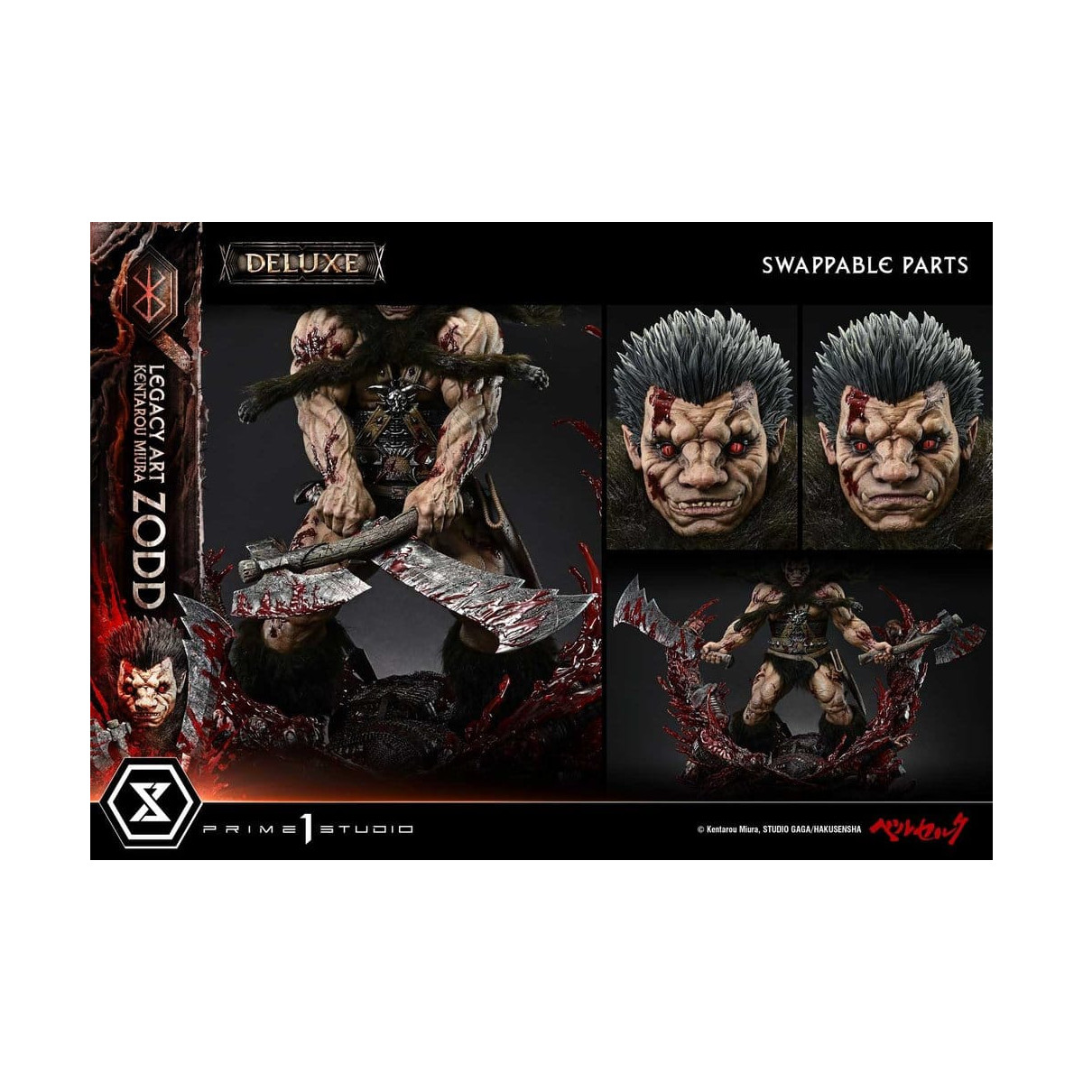 Prime 1 Studio Berserk - Estatua de Kentaro Miura «Legacy Art Berserker ZODD DX Bonus Version» a escala 1/4