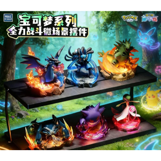 Langbowang Funism - Holly Box Pokémon - Diorama LED «Battle Moments» - juego de 6 figuras