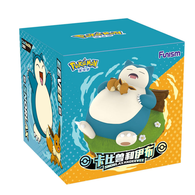 Funism - Pokemon Prime Figura - Snorlax y Eevee - Snorlax y Eevee - Kabigon y Eievui
