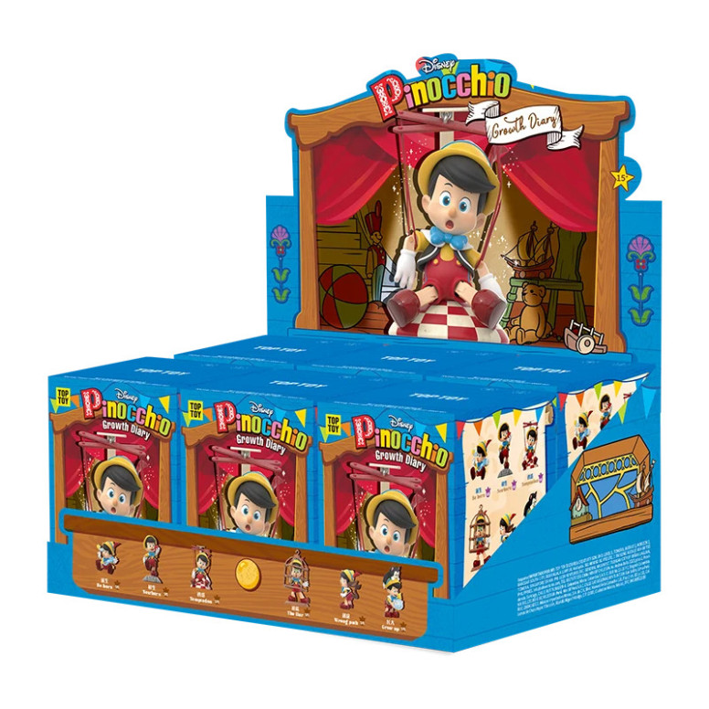 Toy Pop - Disney Pinocho Growth Diary - Set de 6 figuritas en caja sorpresa