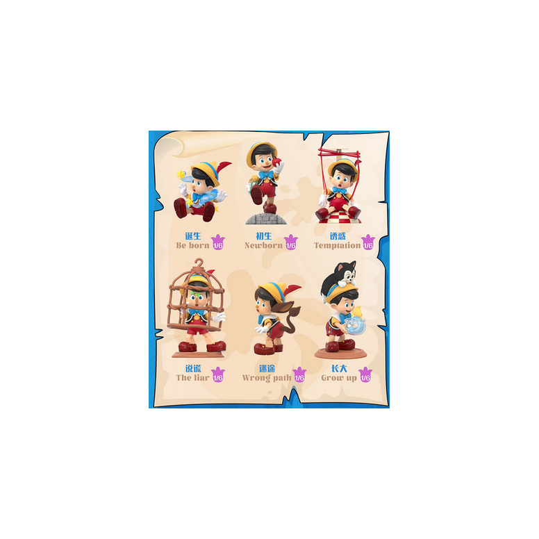 Toy Pop - Disney Pinocho Growth Diary - Set de 6 figuritas en caja sorpresa