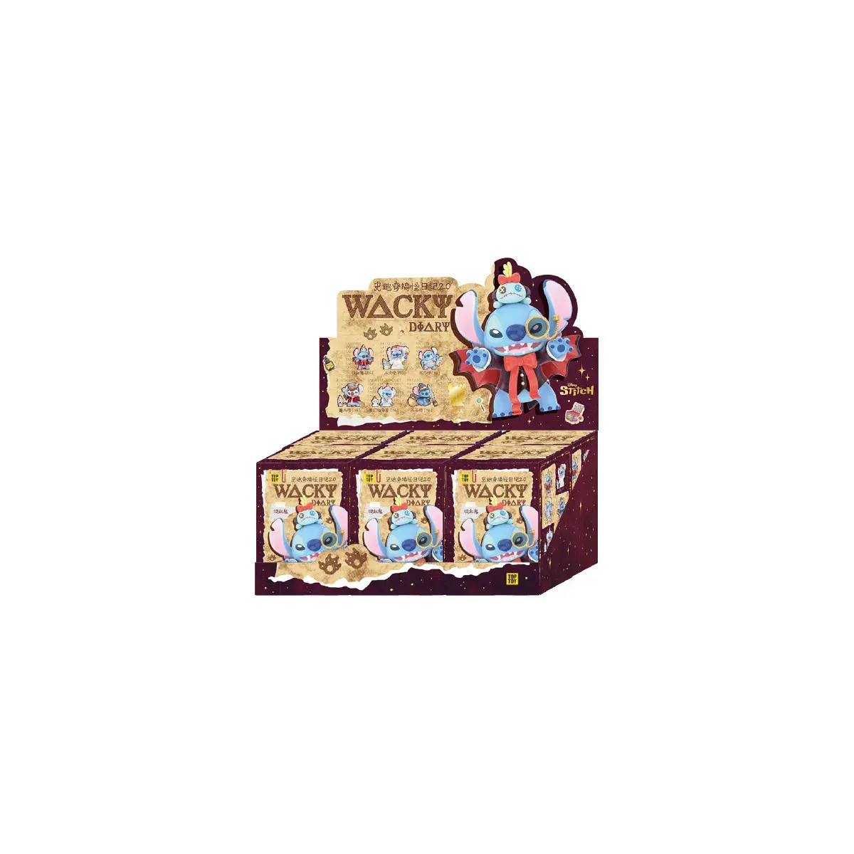Toy Pop - Disney Stitch Wacky Diary 2.0 - Set de 6 figuritas en caja sorpresa