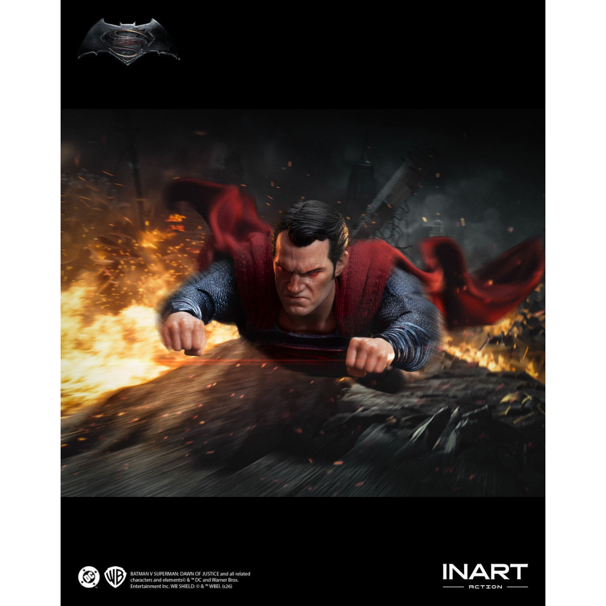 INART - Batman v Superman: El amanecer de la justicia - Figura de acción de Superman a escala 1/12