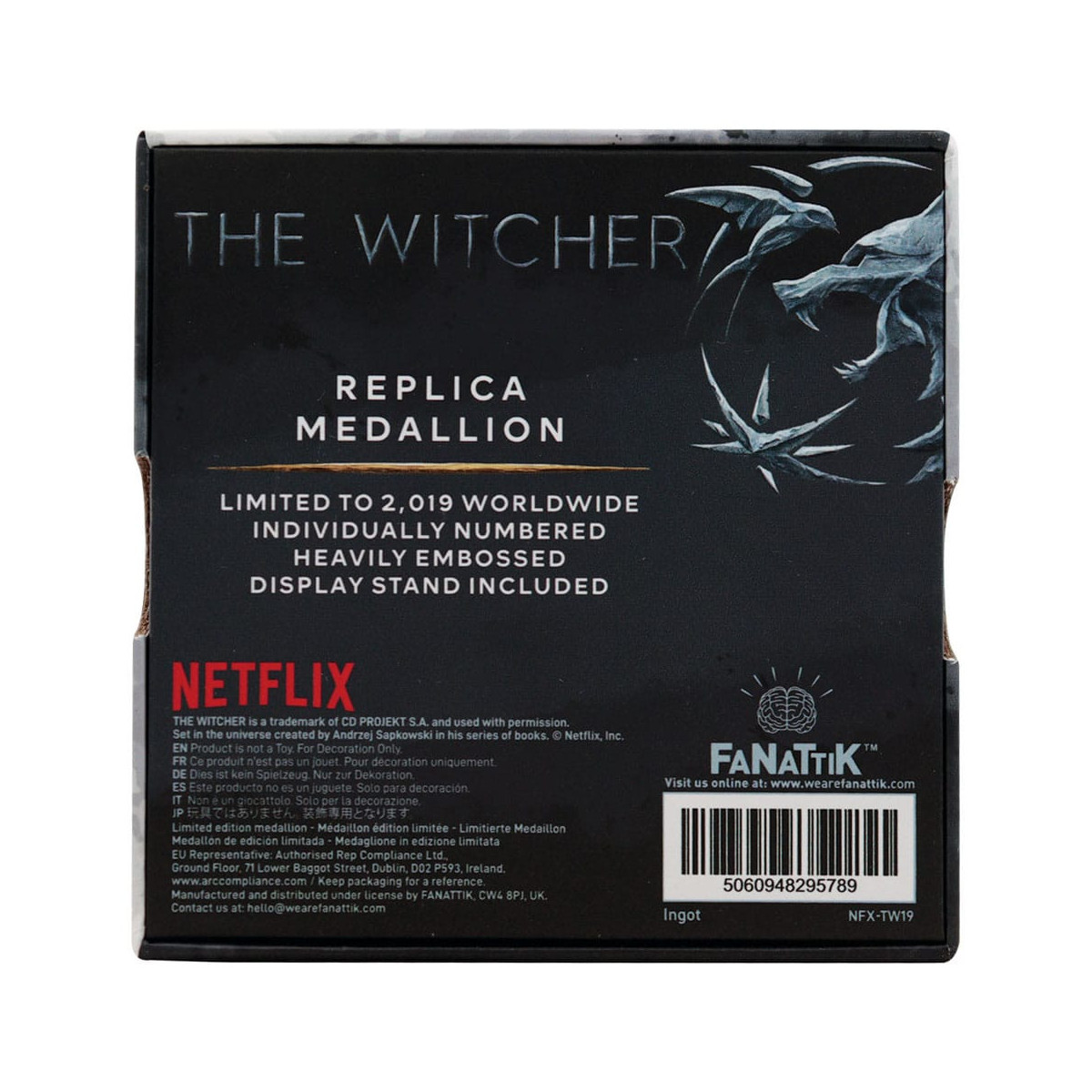 FaNaTtiK - The Witcher Réplica 1:1 del collar «Medallón de Geralt»