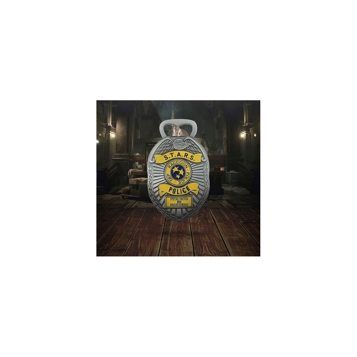 FaNaTtiK - Abridor de botellas « Resident Evil » con diseño de placa policial