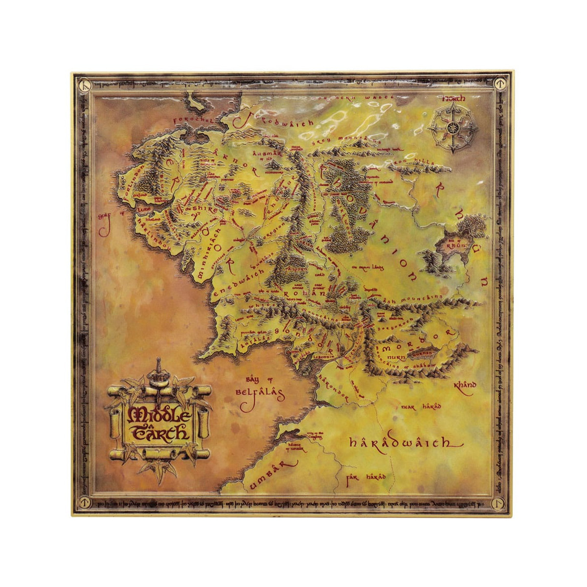 FaNaTtiK - Mapa metálico de «El Señor de los Anillos»