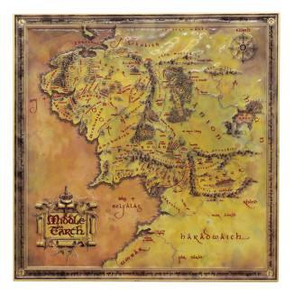 FaNaTtiK - Mapa metálico de «El Señor de los Anillos»
