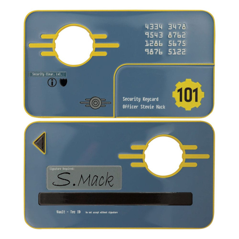 FaNaTtiK - Fallout 3 réplicas de la tarjeta de seguridad del Vault 101, edición limitada
