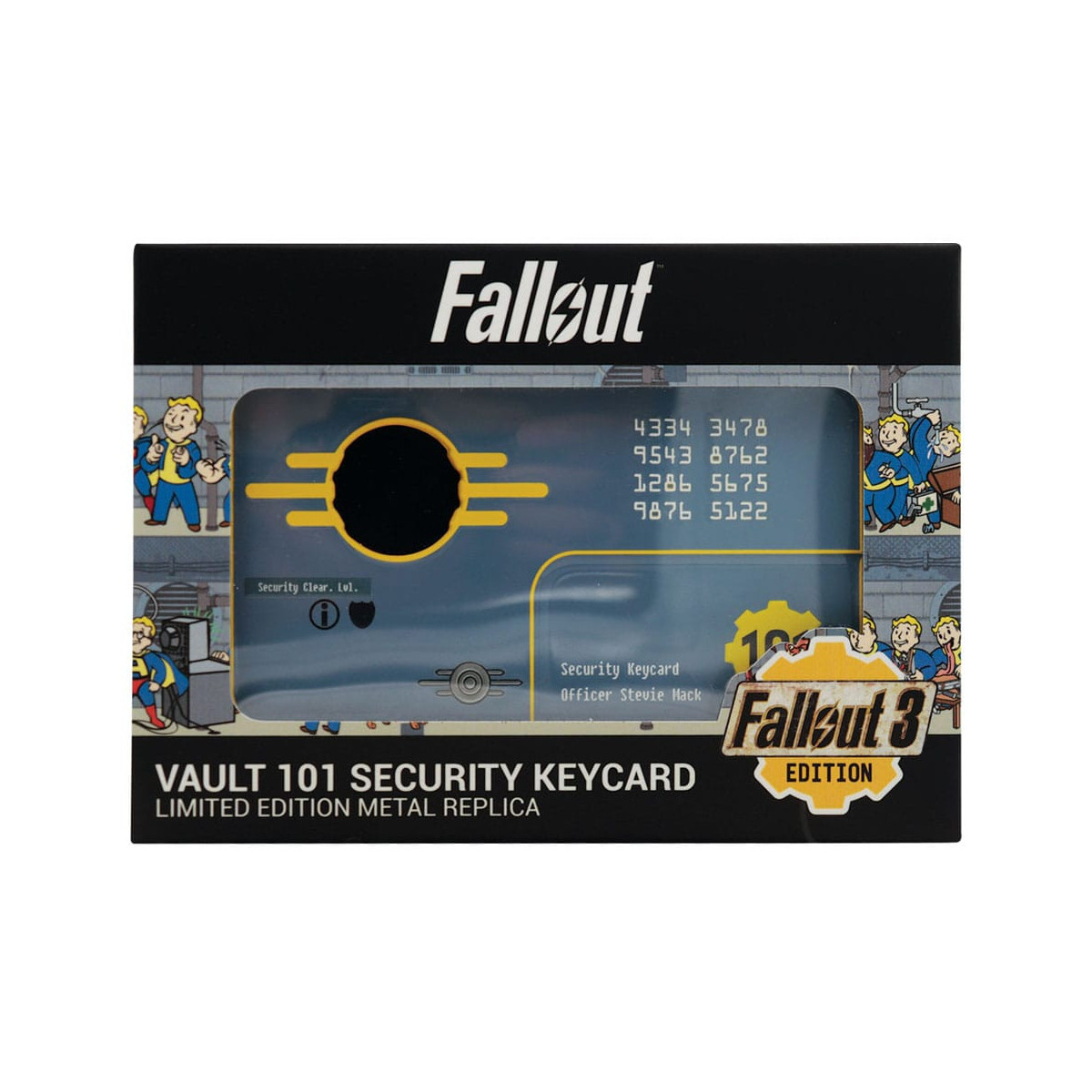 FaNaTtiK - Fallout 3 réplicas de la tarjeta de seguridad del Vault 101, edición limitada