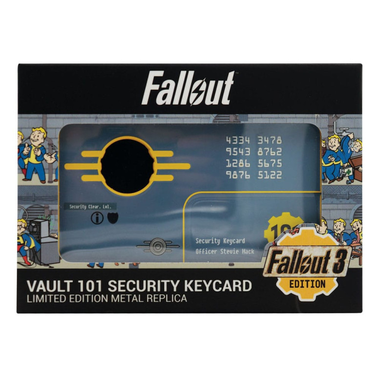 FaNaTtiK - Fallout 3 réplicas de la tarjeta de seguridad del Vault 101, edición limitada