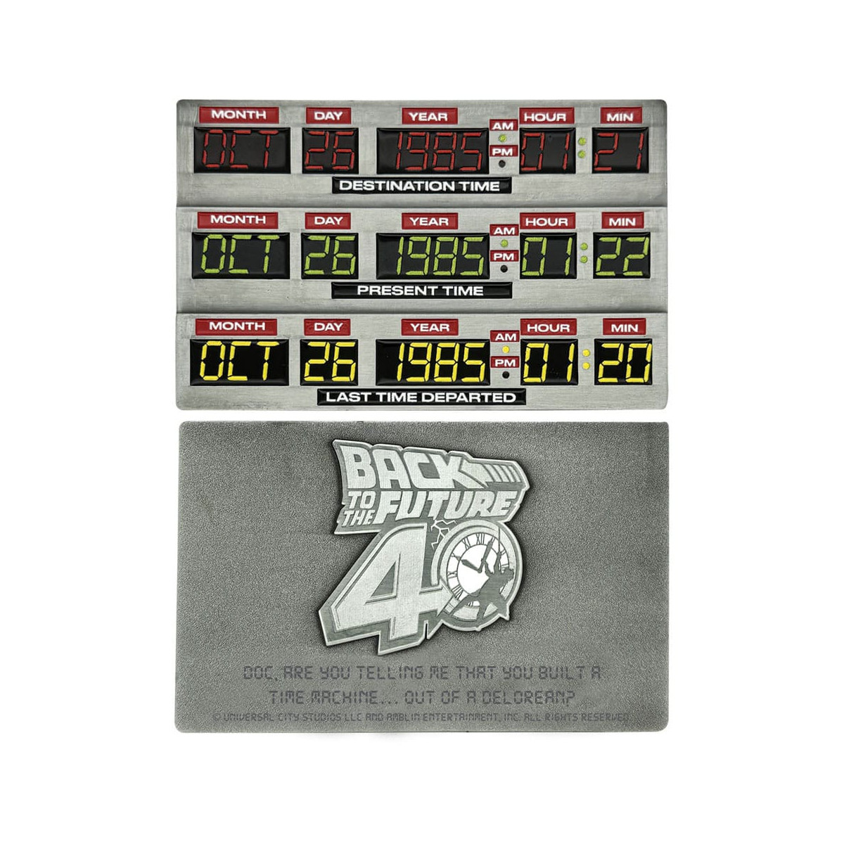 FaNaTtiK - Back To The Future Lingote «40.º Aniversario» Time Circuits Edición Limitada