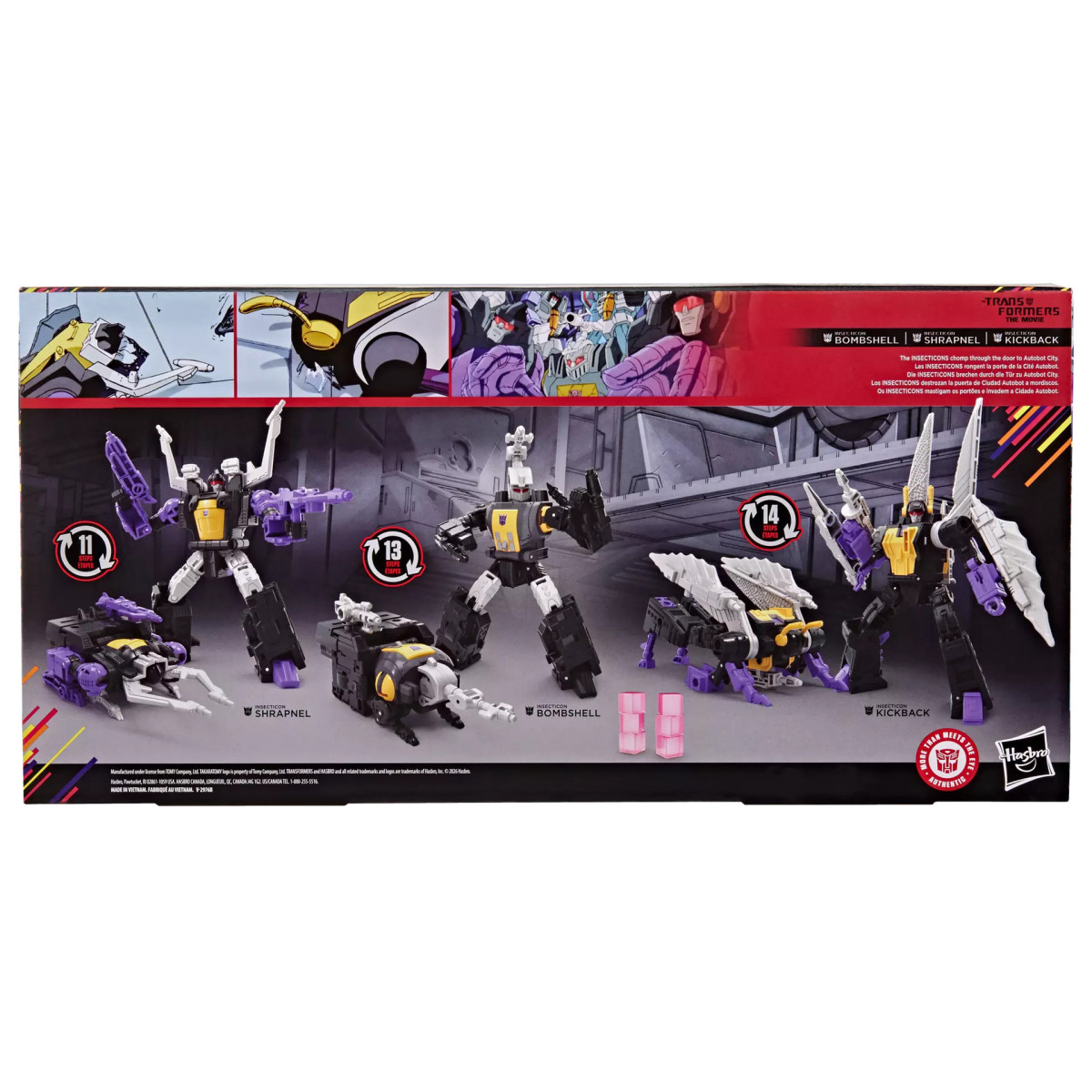 Hasbro - « Transformers: La película» - Colección Insecticon: Bombshell, Shrapnel y Kickback - Colección MTMTE