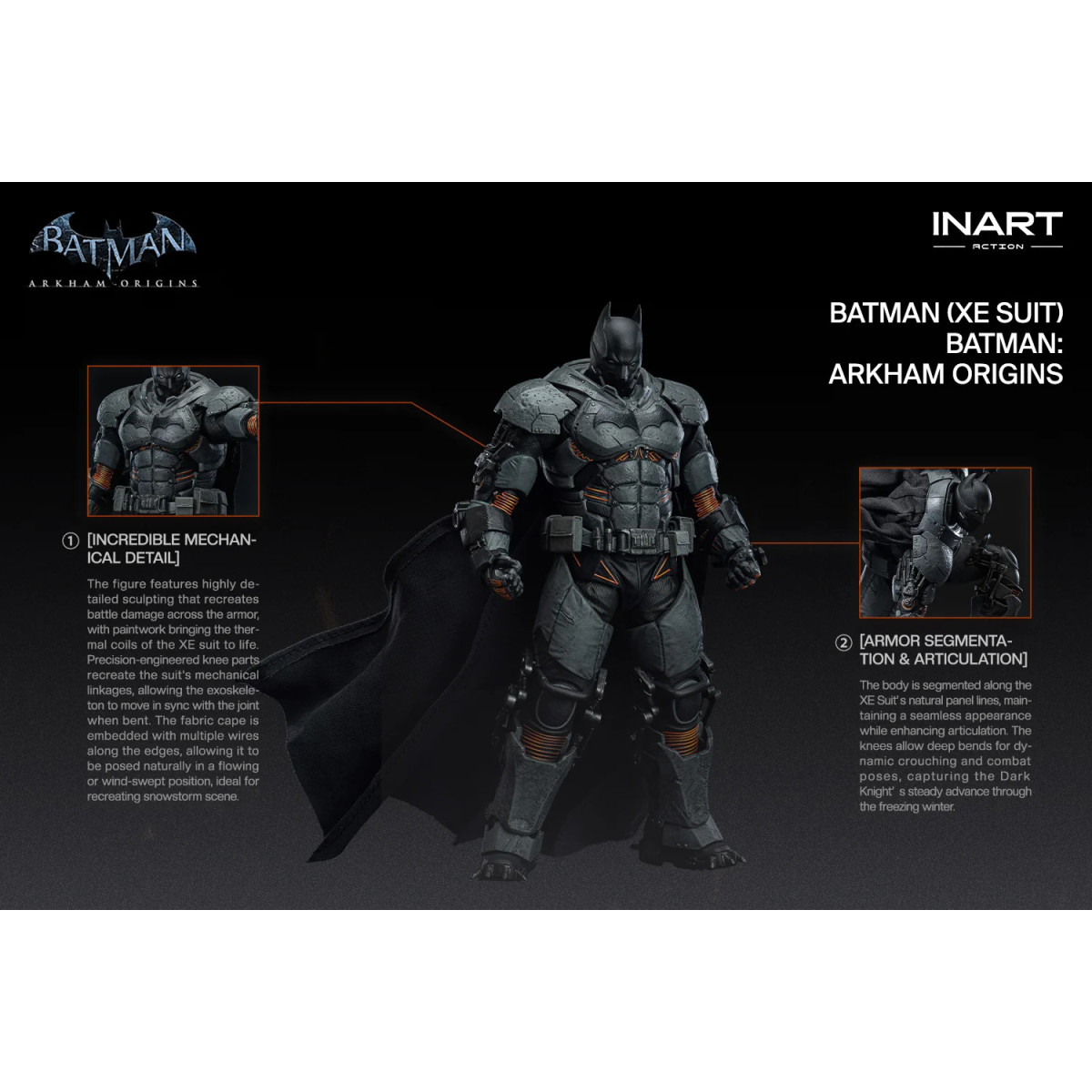 INART - Batman (traje XE) - Batman: Arkham Origins. Figura a escala 1/12