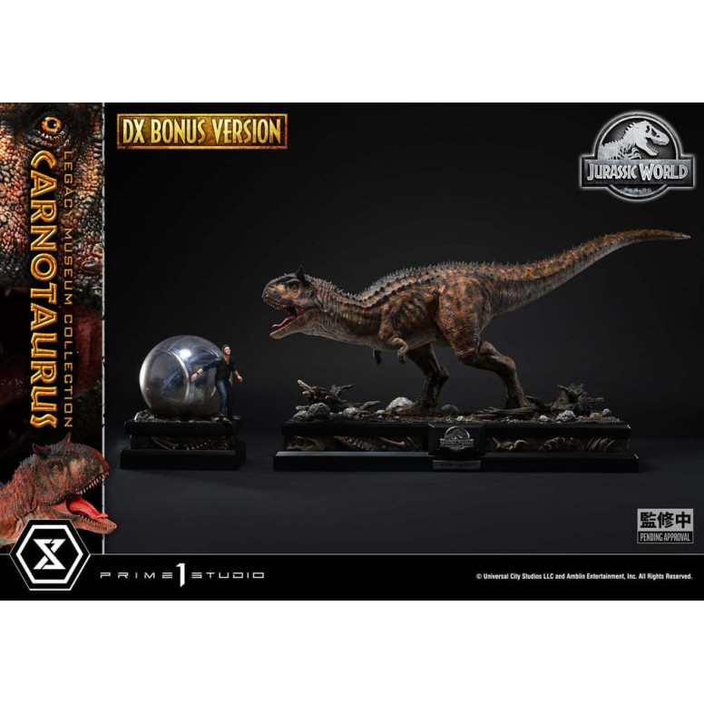 Prime 1 Studio - Jurassic World - Colección del Museo del Legado del Carnotaurus, Edición Deluxe con extras, 1/15