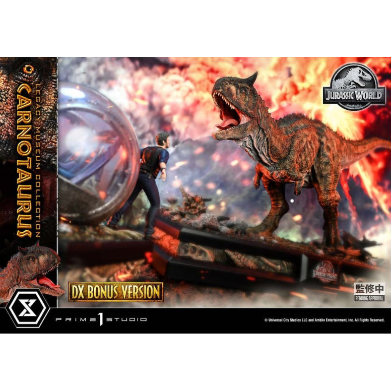 Prime 1 Studio - Jurassic World - Colección del Museo del Legado del Carnotaurus, Edición Deluxe con extras, 1/15