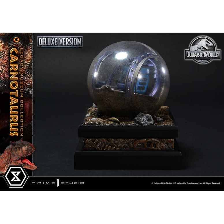 Prime 1 Studio - Jurassic World - Colección del Museo del Legado del Carnotaurus, Edición Deluxe con extras, 1/15