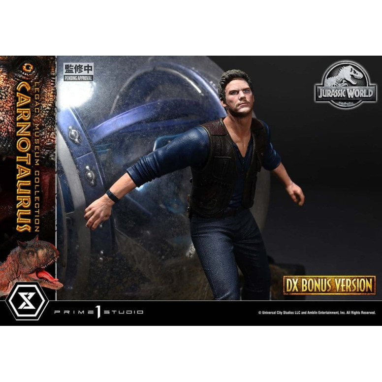 Prime 1 Studio - Jurassic World - Colección del Museo del Legado del Carnotaurus, Edición Deluxe con extras, 1/15